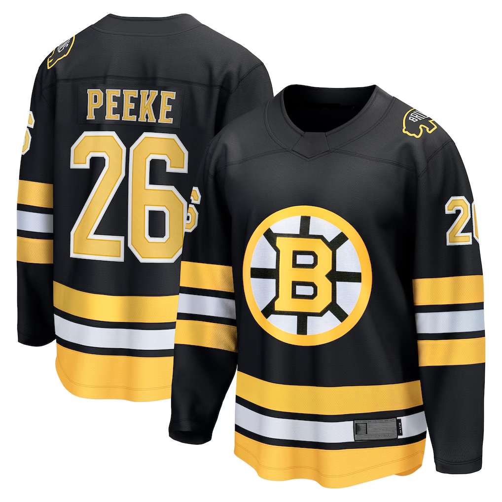 CBdoa B.Bruins #26 Andrew Peeke Black Home Breakaway Player Stitched Jerseys