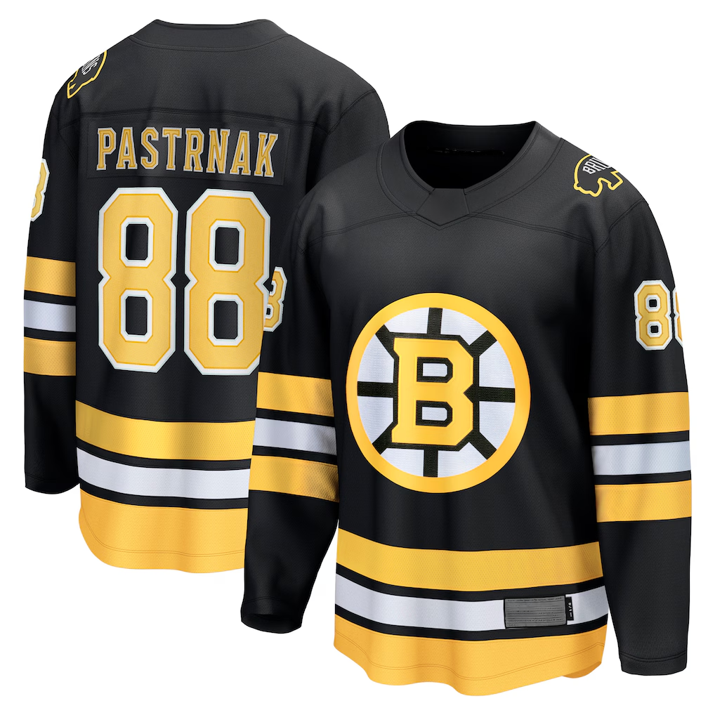 CBdoa B.Bruins #88 David Pastrnak Black Home Breakaway Player Stitched Jerseys