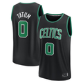CBdoa B.Celtics #0 Jayson Tatum  Black Fast Break Replica Player Jerseys - Statement Edition