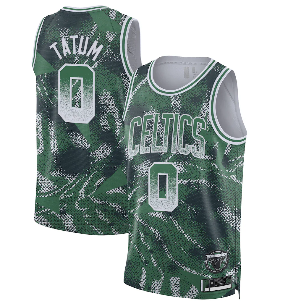 CBdoa B.Celtics #0 Jayson Tatum Green 2025 Select Series Swingman Player Jerseys