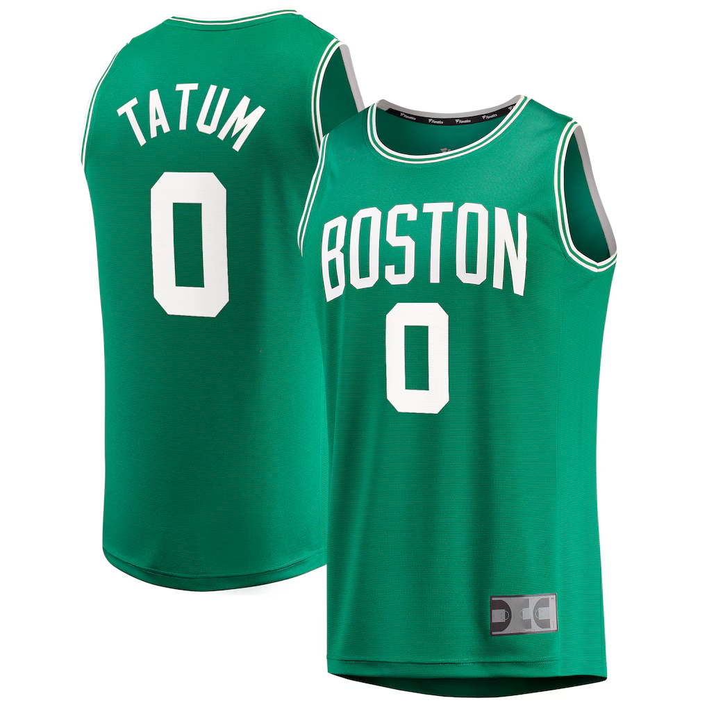 CBdoa B.Celtics #0 Jayson Tatum  Kelly Green Big & Tall Fast Break Player Jerseys - Icon Edition
