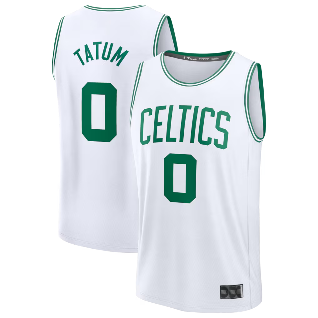 CBdoa B.Celtics #0 Jayson Tatum White Fast Break Replica Player Jerseys - Association Edition