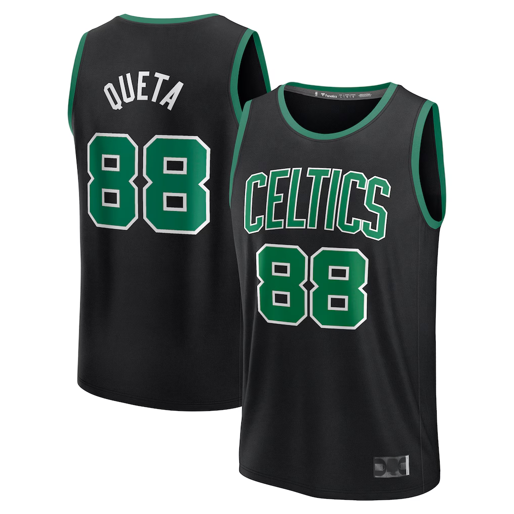 CBdoa B.Celtics #88 Neemias Queta Black Fast Break Replica Player Jerseys - Statement Edition