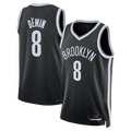 CBdoa B.Nets #8 Egor D?min Black Swingman Jerseys - Icon Edition