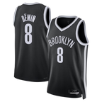 CBdoa B.Nets #8 Egor D?min Black Swingman Jerseys - Icon Edition