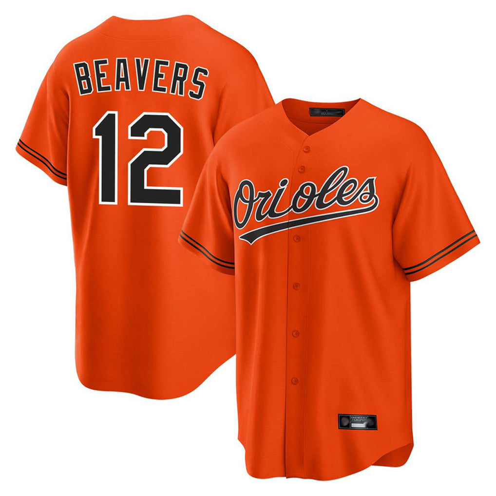 CBdoa B.Orioles #12 Dylan Beavers Player Orange Home Game Stitched Jerseys