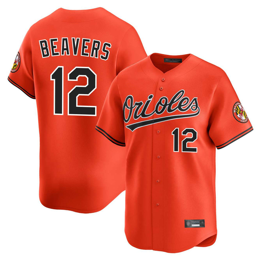 CBdoa B.Orioles #12 Dylan Beavers Player Orange Limited Home Game Stitched Jerseys