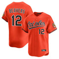 CBdoa B.Orioles #12 Dylan Beavers Player Orange Limited Home Game Stitched Jerseys
