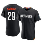 CBdoa B.Orioles #29 Samuel Basallo Player Black City Connect Limited Elite Home Game Stitched Jerseys