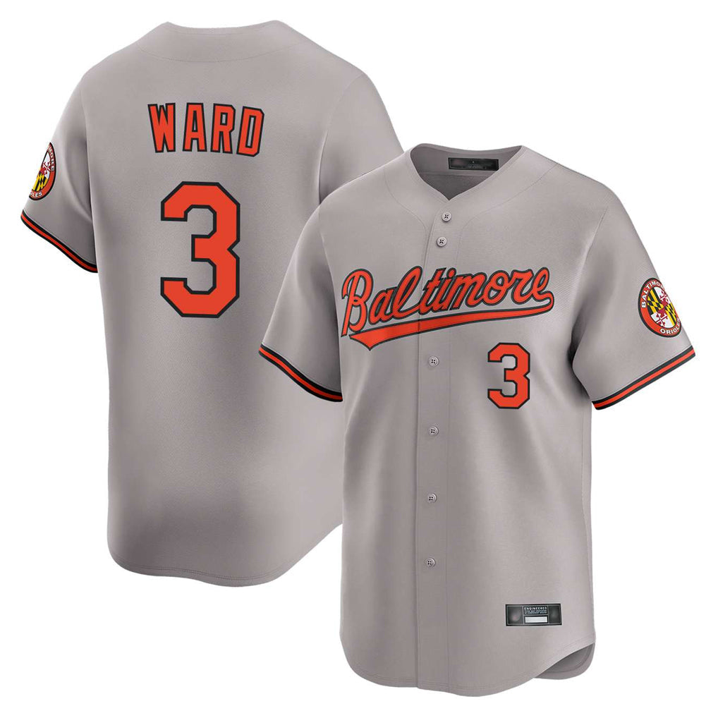 CBdoa B.Orioles #3 Taylor Ward Player Gray Limited Home Game Stitched Jerseys