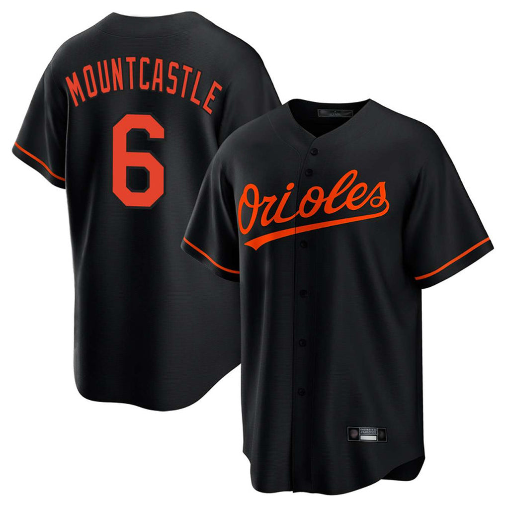 CBdoa B.Orioles #6 Ryan Mountcastle Player Black Home Game Stitched Jerseys