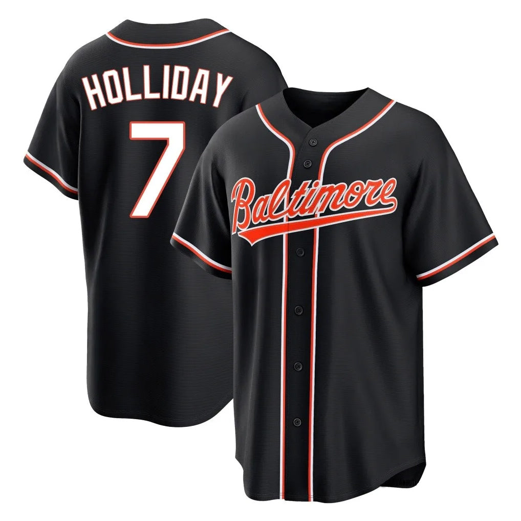 CBdoa B.Orioles #7 Jackson Holliday Player Black Out Home Game Stitched Jerseys