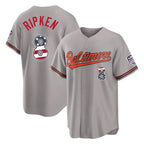 CBdoa B.Orioles #8 Cal Ripken Player Gray USA 250 Fourth of July Home Game Stitched Jerseys