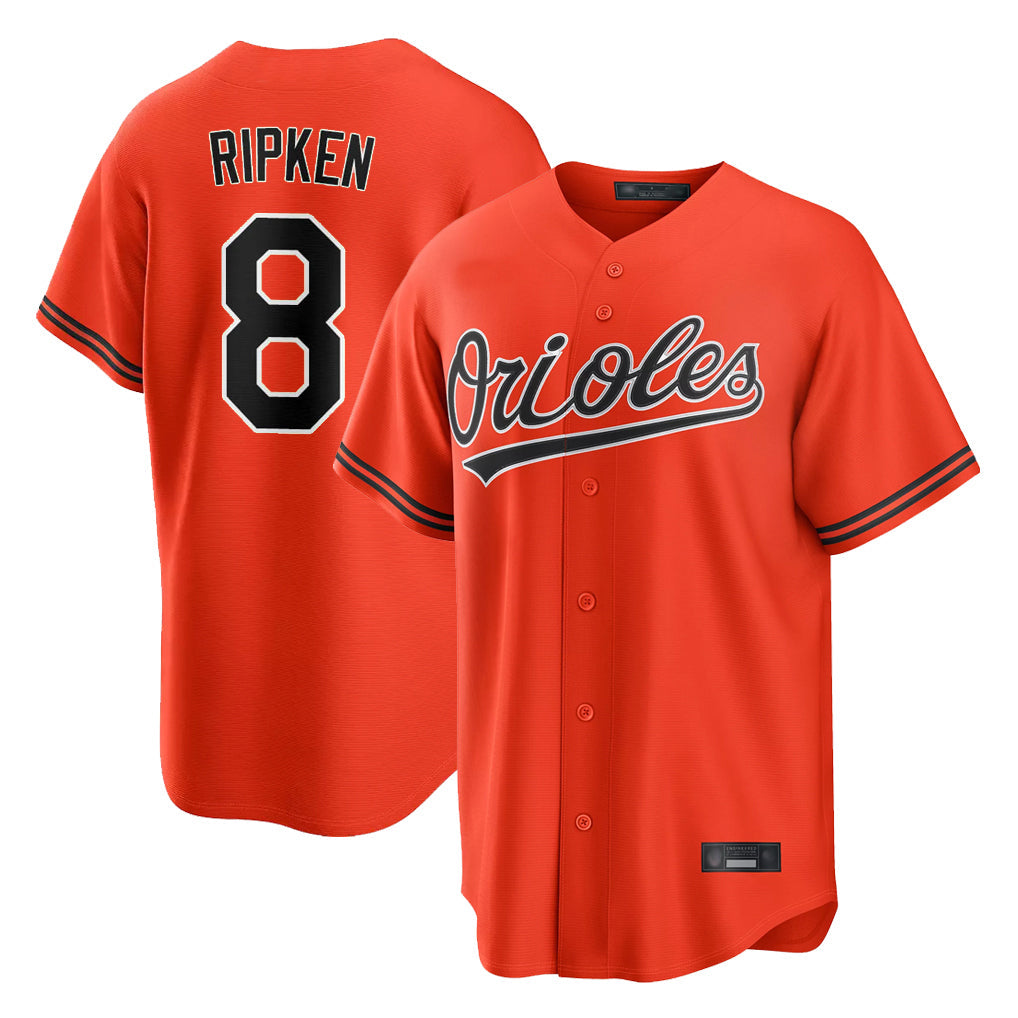 CBdoa B.Orioles #8 Cal Ripken Player Orange Home Game Stitched Jerseys