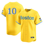 CBdoa B.Red Sox #10 Trevor Story Player Yellow Limited Home Game Stitched Jerseys
