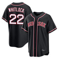 CBdoa B.Red Sox #22 Garrett Whitlock Player Black Out Home Game Stitched Jerseys