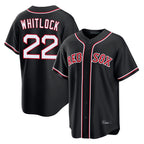 CBdoa B.Red Sox #22 Garrett Whitlock Player Black Out Home Game Stitched Jerseys