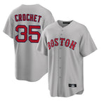 CBdoa B.Red Sox #35 Garrett Crochet Player Gray Road Home Game Stitched Jerseys