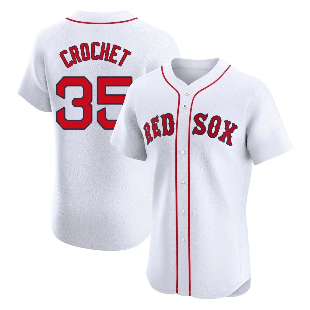 CBdoa B.Red Sox #35 Garrett Crochet Player White Limited Elite Home Game Stitched Jerseys