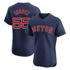 CBdoa B.Red Sox #55 Ranger Su¡§¡érez Player Navy Limited Elite Home Game Stitched Jerseys