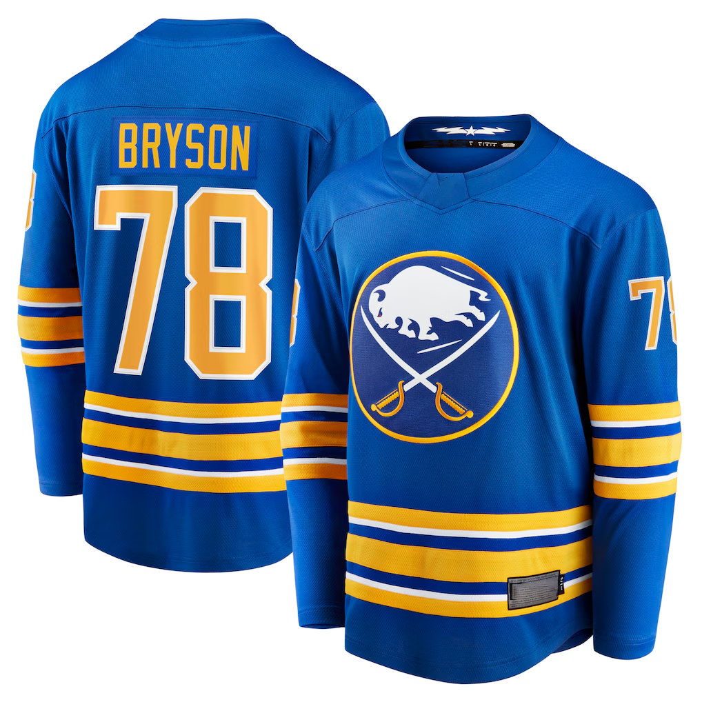 CBdoa B.Sabres #78 Jacob Bryson Royal Home Breakaway Player Stitched Jerseys