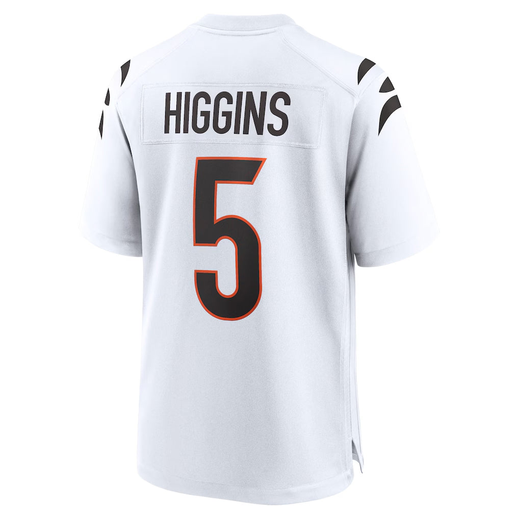 CBdoa C.Bengals #5 Tee Higgins Player White Home Game Stitched Jerseys