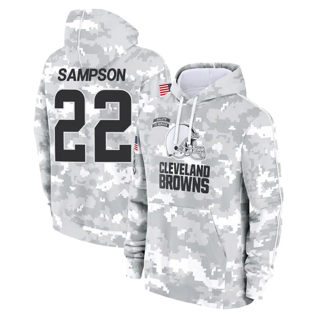 CBdoa C.Browns #22 Dylan Sampson Player Arctic Camo Salute to Service Hoodies Limited Game Stitched Jerseys