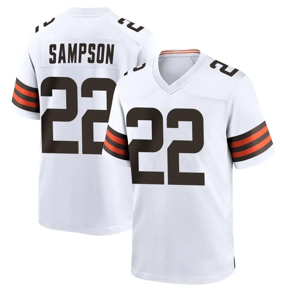 CBdoa C.Browns #22 Dylan Sampson Player White Home Game Stitched Jerseys