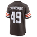 CBdoa C.Browns #49 Carson Schwesinger Brown 2025 Draft Game Stitched Jerseys