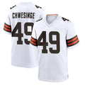 CBdoa C.Browns #49 Carson Schwesinger Player White Home Game Stitched Jerseys