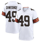 CBdoa C.Browns #49 Carson Schwesinger Player White Home Game Stitched Jerseys