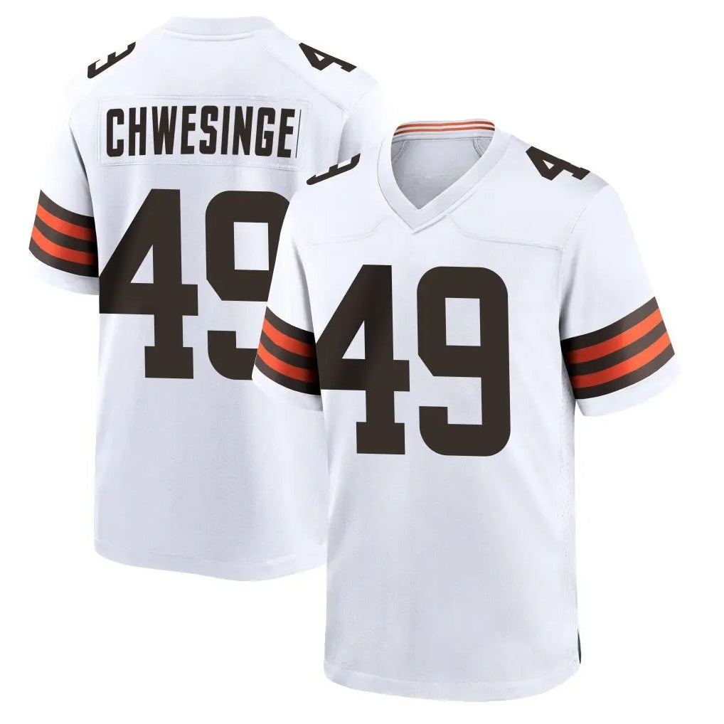 CBdoa C.Browns #49 Carson Schwesinger Player White Home Game Stitched Jerseys