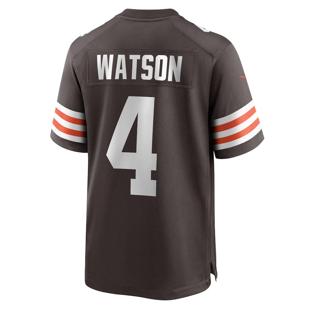 CBdoa C.Browns #4 Deshaun Watson Brown Game Stitched Jerseys