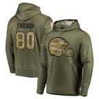 CBdoa C.Browns #80 Jamari Thrash Player Olive Salute to Service Pullover Hoodies Home Game Stitched Jerseys