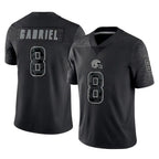 CBdoa C.Browns #8 Dillon Gabriel Player Black Reflective Home Game Stitched Jerseys