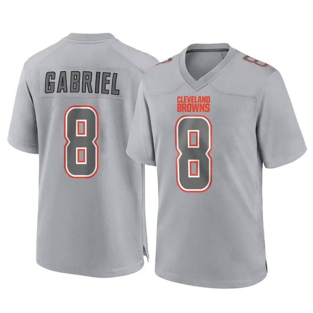 CBdoa C.Browns #8 Dillon Gabriel Player Gray Atmosphere Fashion Game Stitched Jerseys