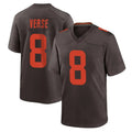 CBdoa C.Browns #8 Jared Verse Player Brown Alternate Home Game Stitched Jerseys