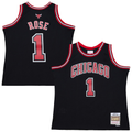 CBdoa C.Bulls #1 Derrick Rose Mitchell & Ness Black Big & Tall 2010-11 Swingman Jerseys