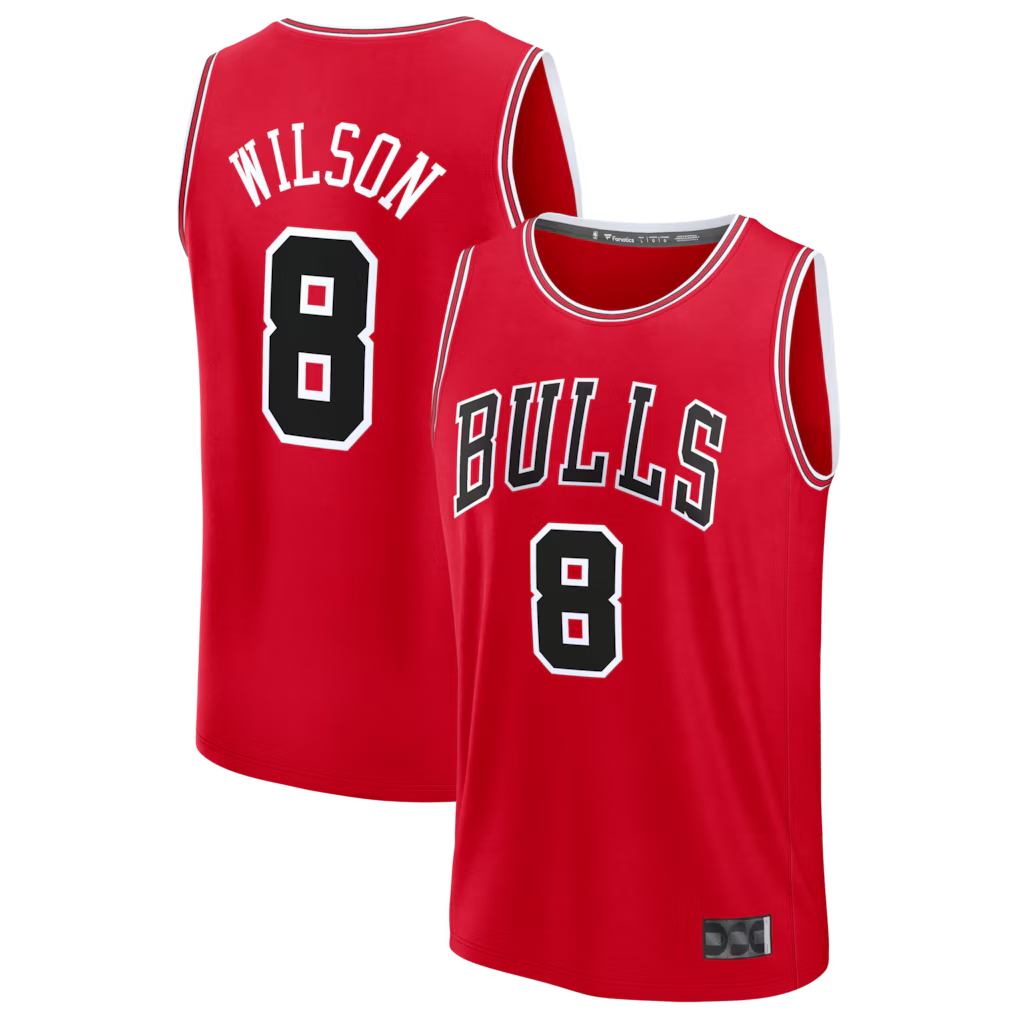 CBdoa C.Bulls #8 Caleb Wilson Red 2026 Draft First Round Pick Fast Break Jerseys - Icon Edition
