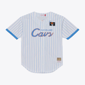 CBdoa C.Cavaliers Mitchell & Ness White Head Coach Pinstripe Mesh Full-Button Baseball Jerseys