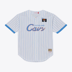 CBdoa C.Cavaliers Mitchell & Ness White Head Coach Pinstripe Mesh Full-Button Baseball Jerseys