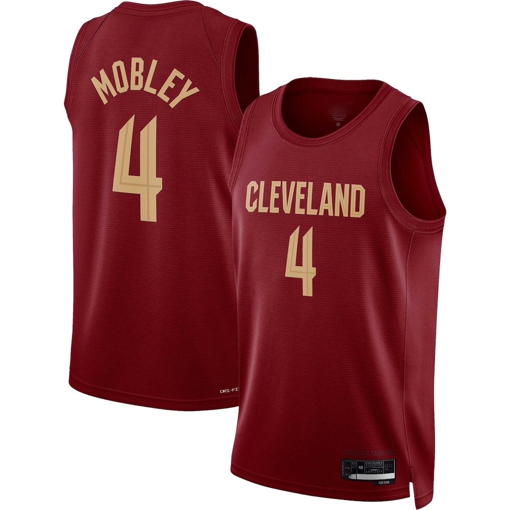 CBdoa C.Cavaliers #4 Evan Mobley Wine Swingman Jerseys - Icon Edition