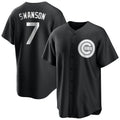 CBdoa C.Cubs #7 Dansby Swanson Player Black Game Stitched Jerseys