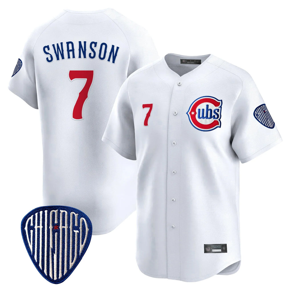 CBdoa C.Cubs #7 Dansby Swanson Player White Vapor Premier Limited Home Stitched Jerseys