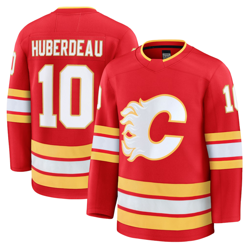 CBdoa C.Flames #10 Jonathan Huberdeau Red Home Breakaway Player Jerseys