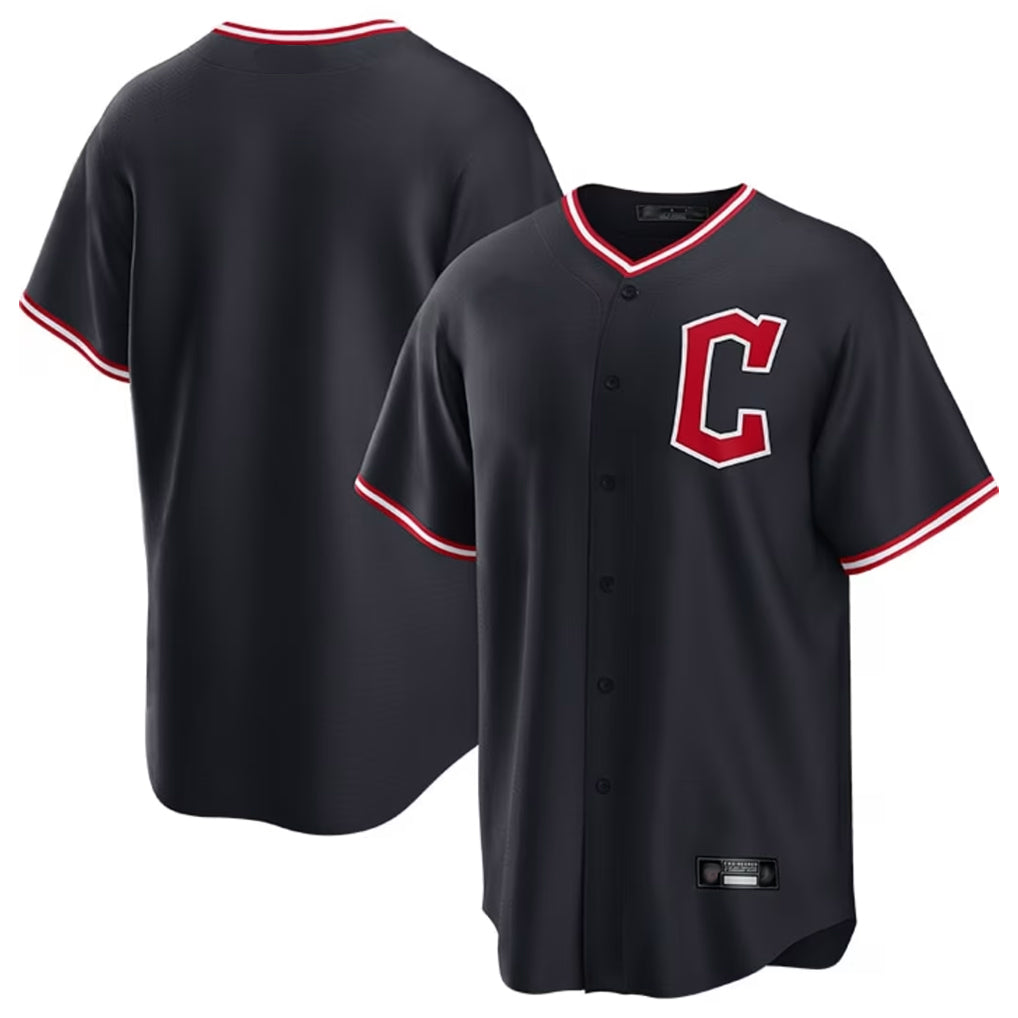 CBdoa C.Guardians Navy Home Game Blank Player Stitched Jerseys