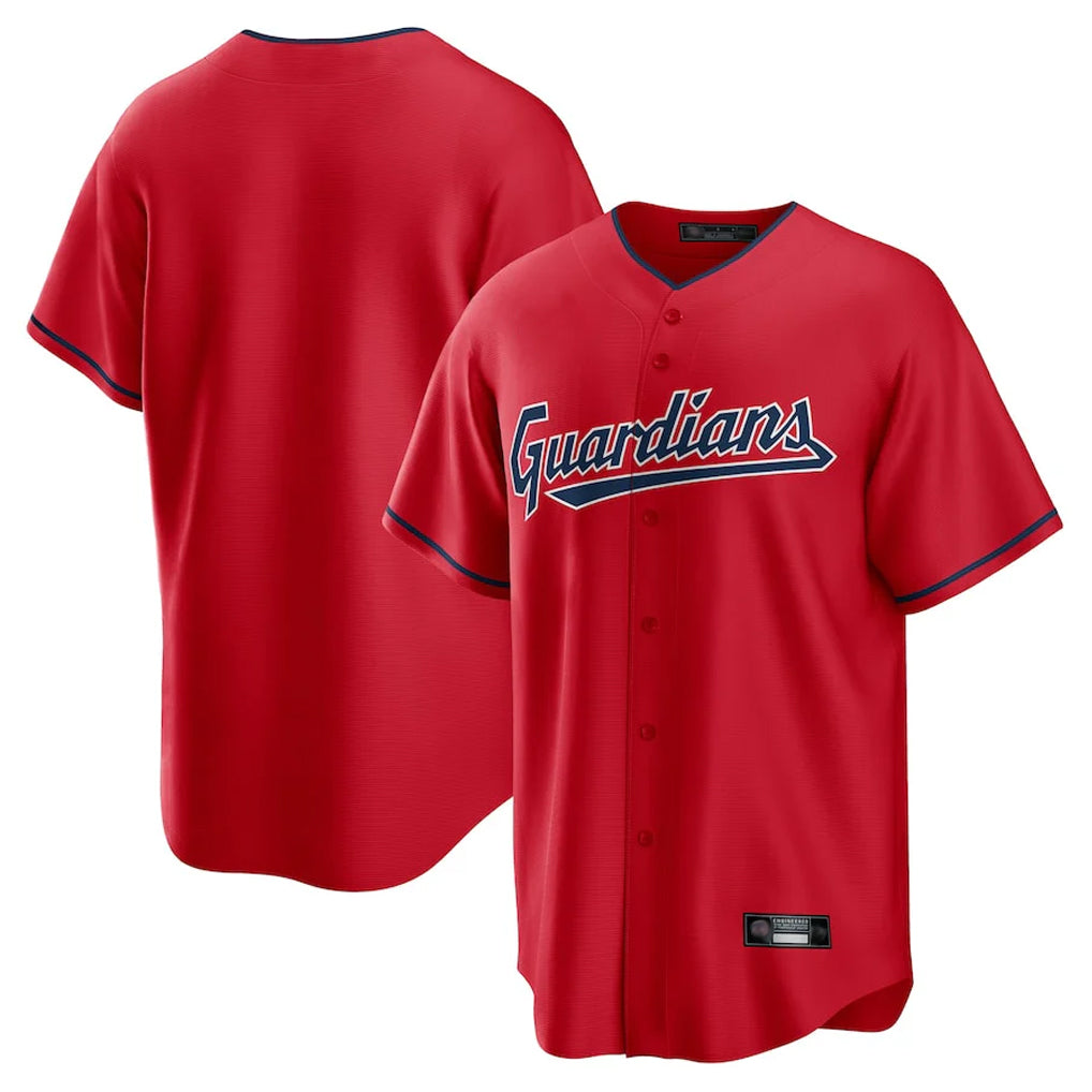 CBdoa C.Guardians Red Home Game Blank Player Stitched Jerseys