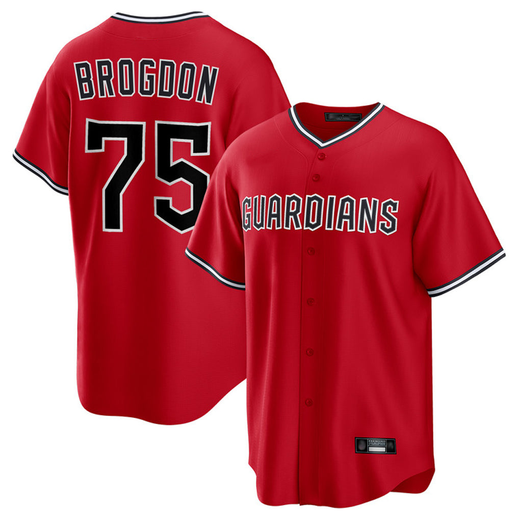 CBdoa C.Guardians #75 Connor Brogdon Player Red Home Game Stitched Jerseys
