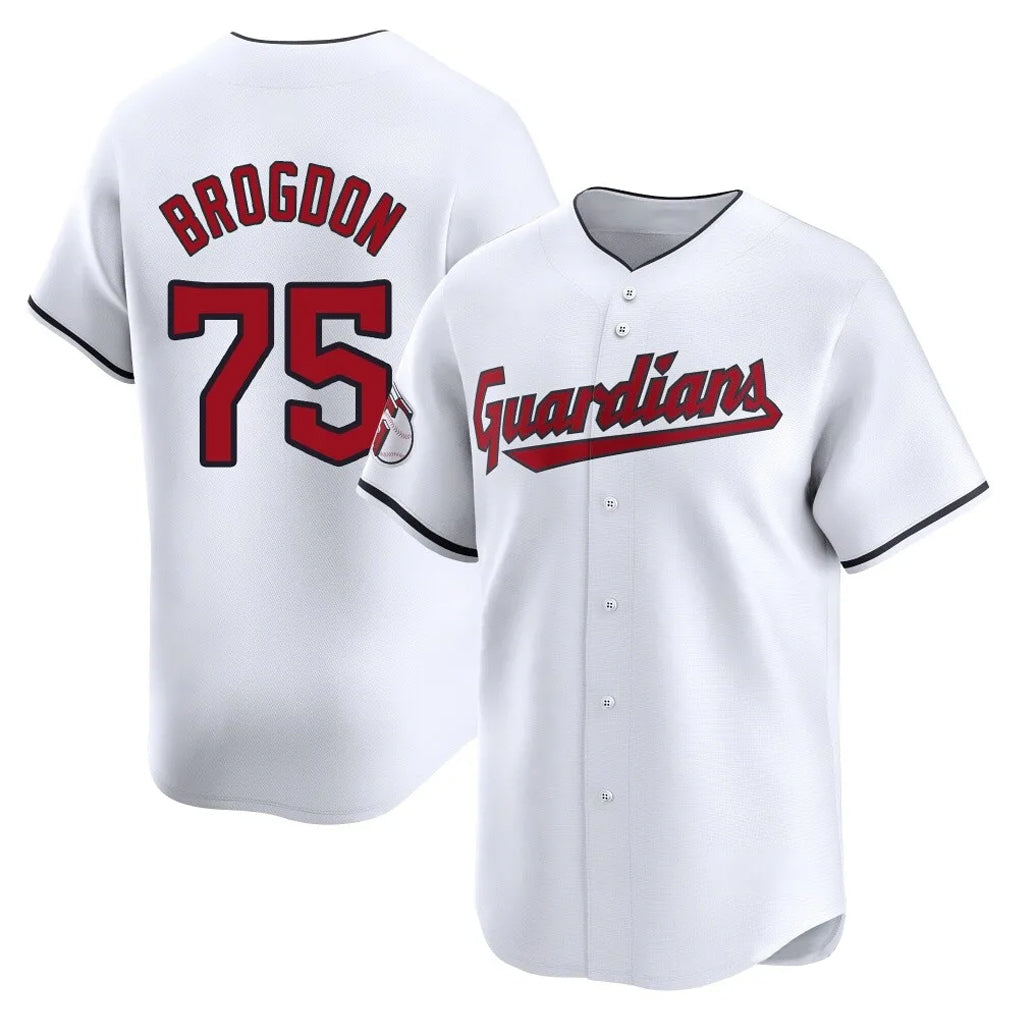 CBdoa C.Guardians #75 Connor Brogdon Player White Limited Home Stitched Jerseys