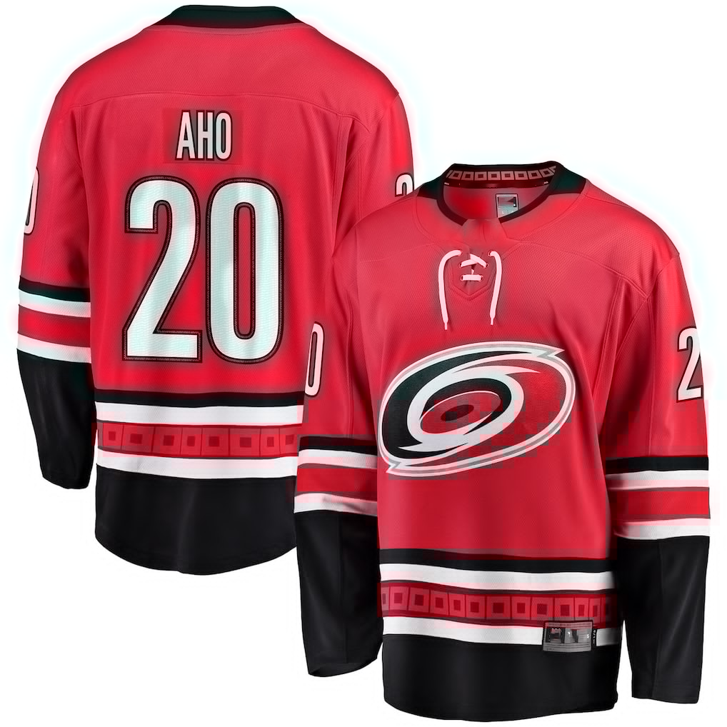 CBdoa C.Hurricanes #20 Sebastian Aho Red Alternate Breakaway Player Stitched Jerseys